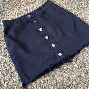 Black skirt with buttons! Super cute!